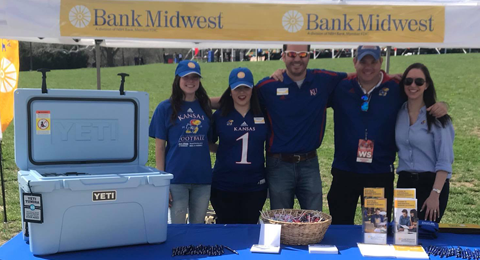 Bank Midwest sponsored the Spring Game at Kansas University.